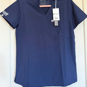Figs Women’s Deep Blue 1 Pocket V-Neck Scrub Shirt